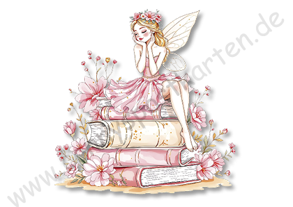 Fantasy - Feen auf Büchern 1
