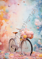 Geburtstag - Pastell - Fahrrad