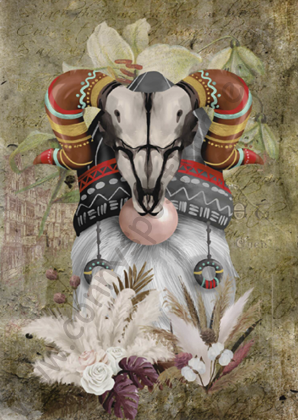 Verschiedenes - Scrapbook Gnom - Mütze mit Schädel