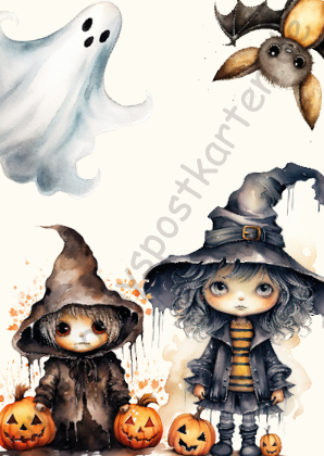 Halloween - Charaktere - Geist/Fledermaus/Hexe