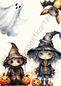 Halloween - Charaktere - Geist/Fledermaus/Hexe