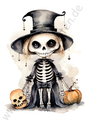 Halloween - Charaktere - Skelett mit Hut