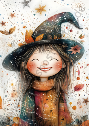 Halloween - Herbst - kleine Hexe