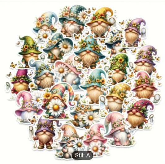 Aufkleber Blumengnome