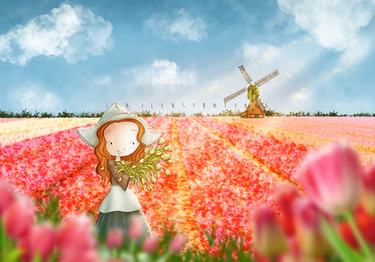 Ila Illustrations 150 - Tulip fields