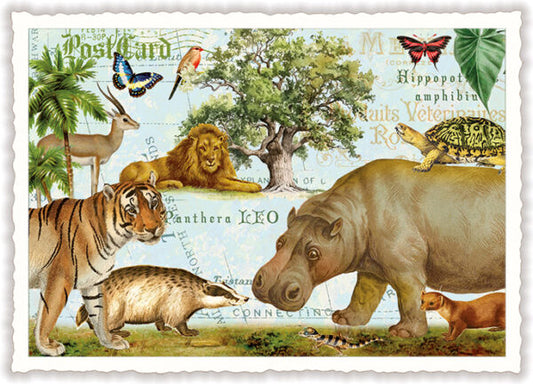 PK 1328 - Hippo & Freunde (o. T.) (Quer)