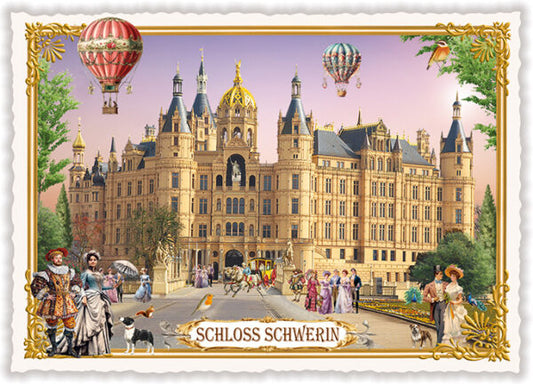 PK 1333 - Städte-Postkarte, Schwerin, Schloss Schwerin
