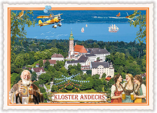 PK 1334 - Städte-Postkarte, Andechs, Kloster Andechs