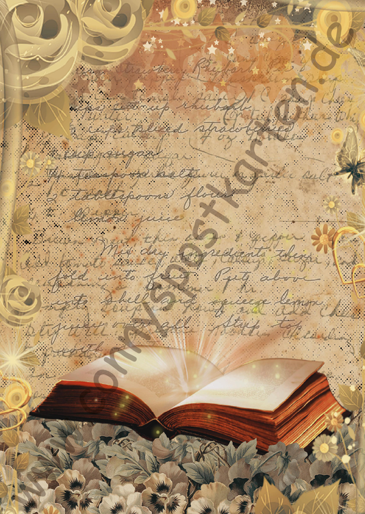 Verschiedenes - aufgeklapptes Buch (Vintage)