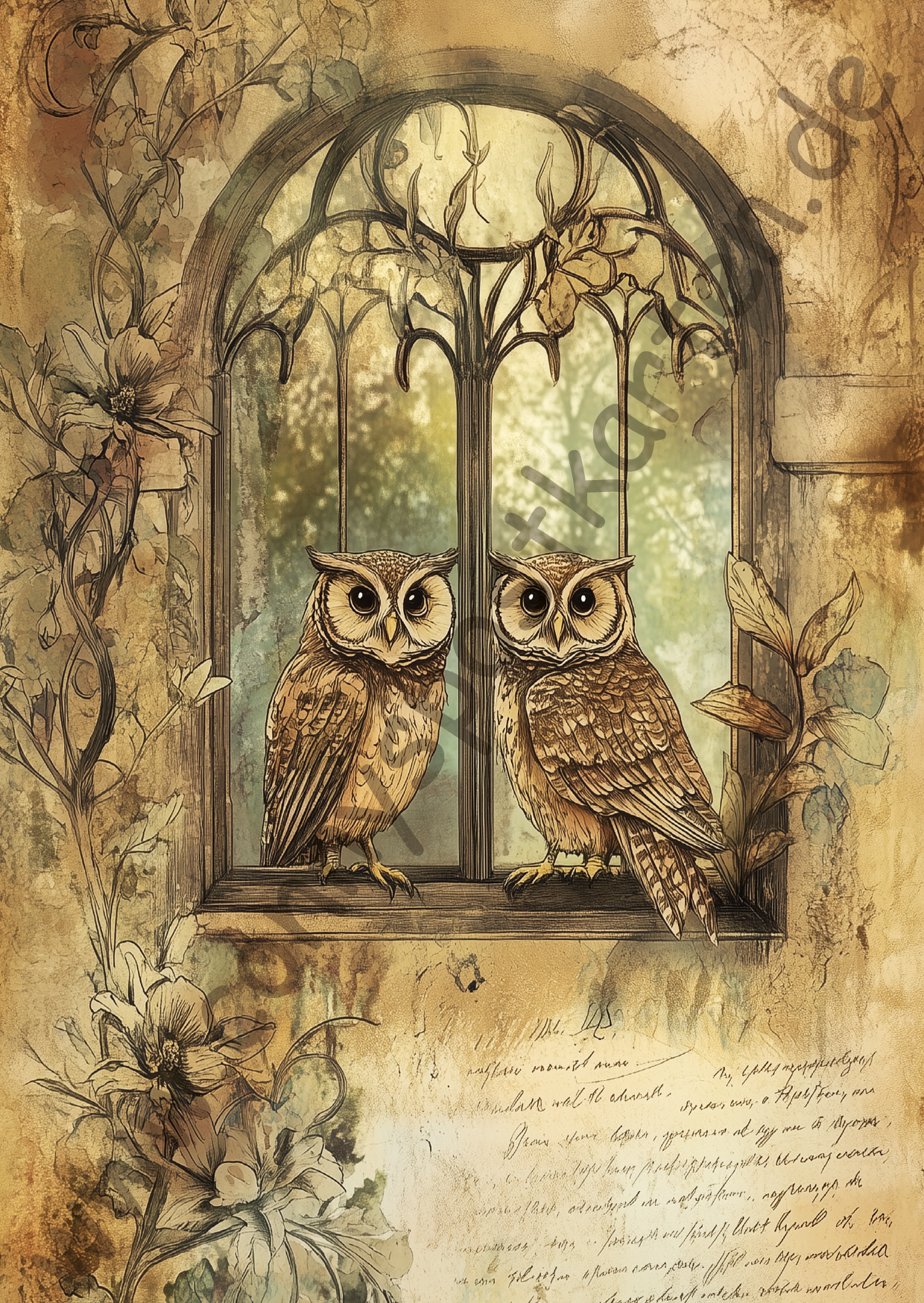 Tiere - Vintage Owls - 2