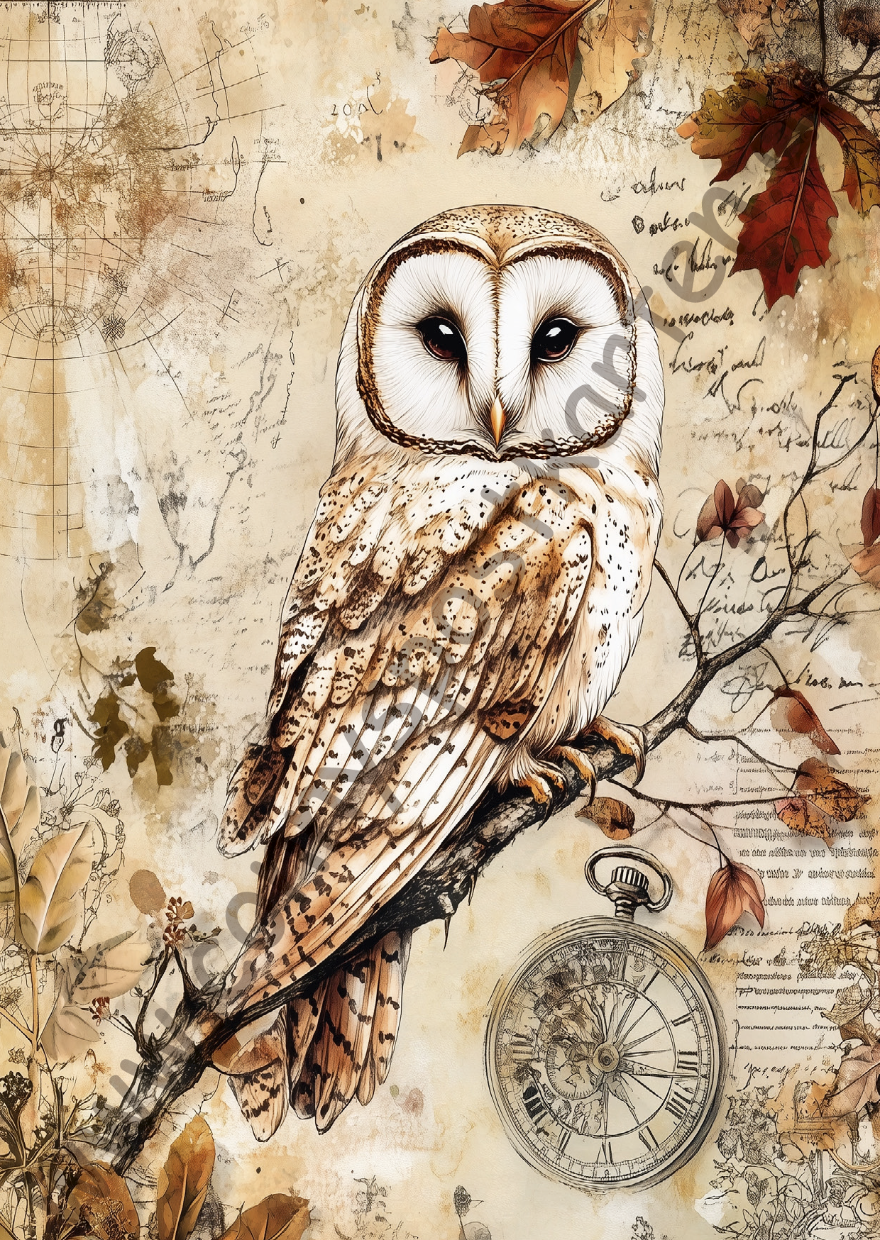 Tiere - Vintage Owls - 1