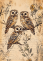 Tiere - Vintage Owls - 4