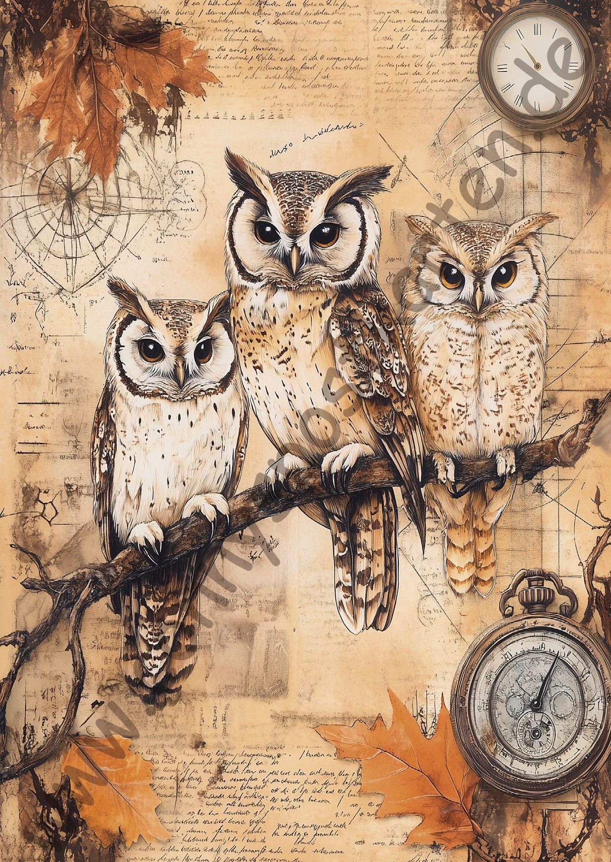 Tiere - Vintage Owls - 6
