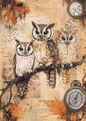 Tiere - Vintage Owls - 6