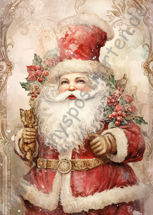 Weihnachten - pink - Weihnachtsmann