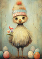 Tiere - Droll chicken - Ostereier und Blume