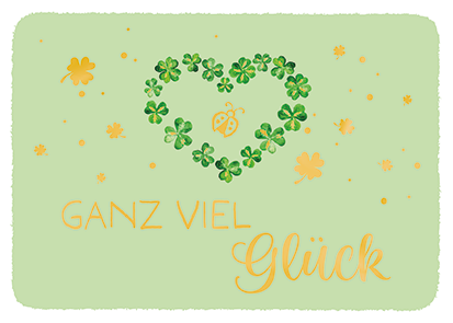 Edition Gollong - Ganz viel Glück (Kleeblattherz)