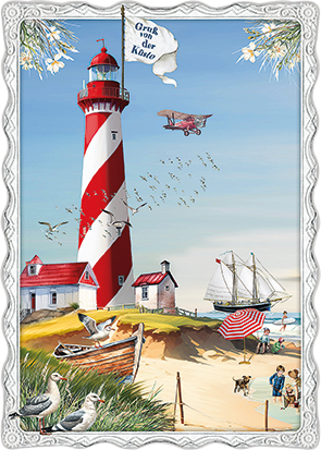 Barbara Behr - Gruß von der Küste (Leuchtturm) No. 58