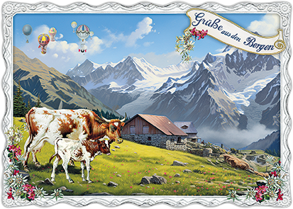Barbara Behr - Grüße aus den Bergen (Kühe) No. 60