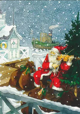 Inge Löök 201 - Weihnachtsmann mit Geige