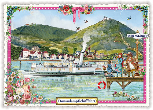 PK 223 - Städte-Postkarte, Donauschifffahrt