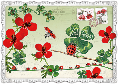 Barbara Behr - Viel Glück (Kleeblätter, Käfer) No. 17